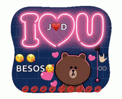 Besitos I Love You Bear GIF