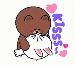 Besitos I Love You Brown GIF