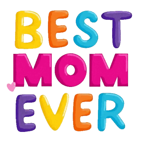 Best Mom Ever Sign With Hearts Sticker