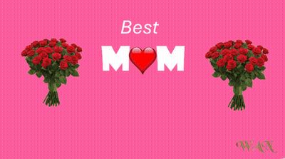 Best Mom In The World With Red Roses GIF