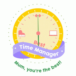 Best Mom Time Manager Mother's Day Sticker