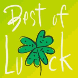 Best Of Luck Four Leaf Clover GIF
