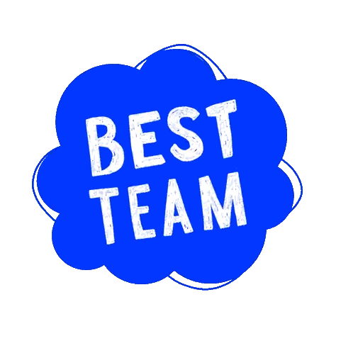 Best Team Blue Sticker