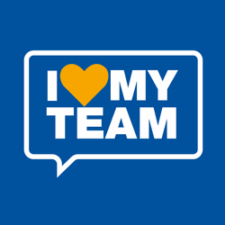 Best Team Ever Shaking Light Blue Design GIF