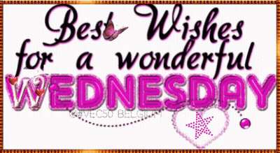 Best Wishes For A Wonderful Wednesday Written In Pink GIF