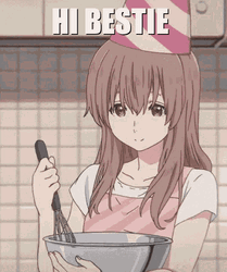 Bestie Cooking Cake Anime Happy Birthday GIF