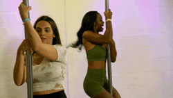 Besties In Pole Dancing GIF