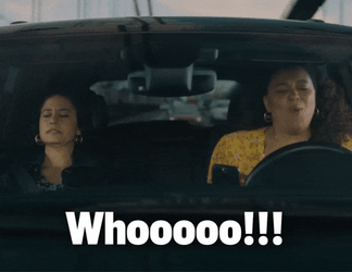 Besties On A Chill Happy Ride GIF