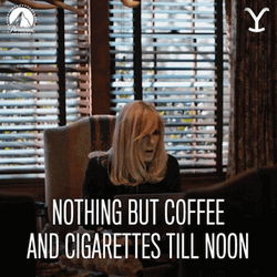 Beth Dutton Coffee And Cigarettes GIF