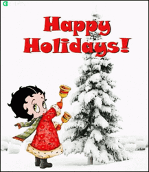 Betty Boop Christmas Tree Happy Holiday GIF