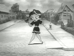 Betty Boop Crossing Street