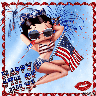 Betty Boop Happy 4Th Of July GIF