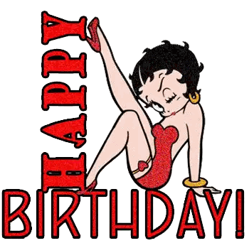 Betty Boop Happy Birthday Sticker