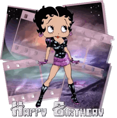 Betty Boop Happy Birthday Sticker