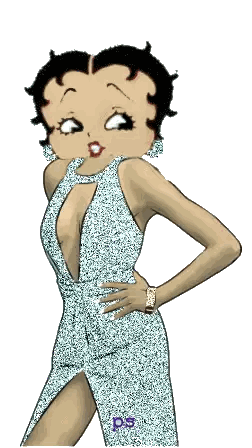 Betty Boop In Blue Dress Sticker