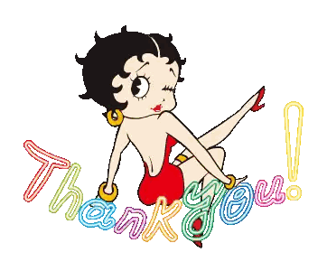 Betty Boop Saying Thank You Sticker