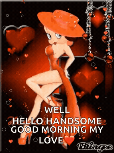 Betty Boop With Hearts Good Morning My Love GIF
