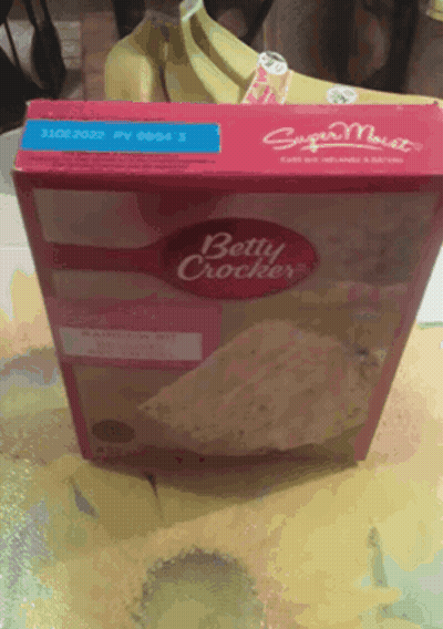 Betty Crocker Box On Yellow Table GIF