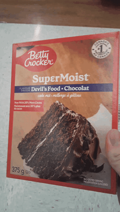 Betty Crocker Devil's Food Cake Mix GIF