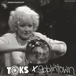 Betty White Rubbing Crystal Ball GIF