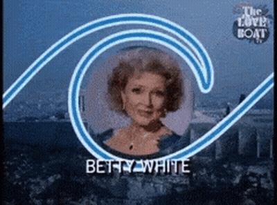 Betty White Surrounded By Blue Wave GIF
