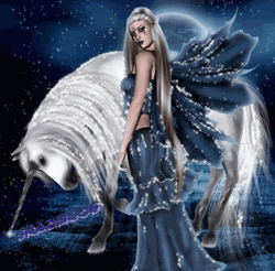 Bewitching Fairy With Her Horse  GIF