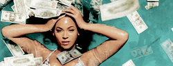 Beyonce In A Pool With Money Pay Me GIF