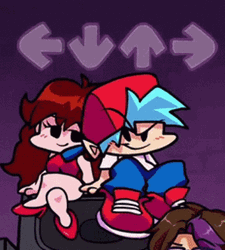 BF GF Cartoon Vibing GIF