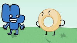 Bfb Four And Donut Screaming  GIF