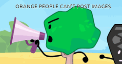 BFB Tree Shouts On Megaphone GIF