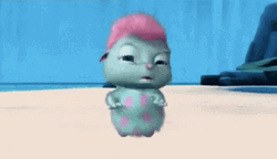 Bibble Blue Puffball Floating On Air GIF