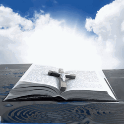 Bible Holy Book Clouds Water Ripple GIF