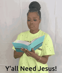 Bible Reading Woman You Need Jesus GIF
