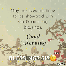 Bible Verse Good Morning Blessings Sister GIF