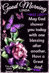 Bible Verse Good Morning Linda God Bless You GIF