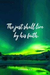 Bible Verse Habbakuk Green Aurora GIF