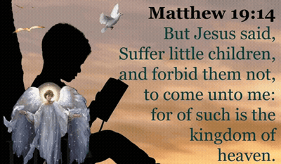 Bible Verse Matthew 19:14 GIF