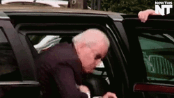 Biden Coming Out The Car GIF