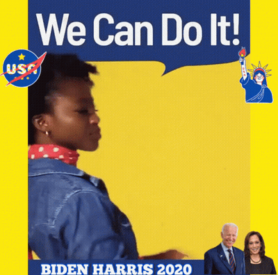 Biden Harris 2020 Poster With Woman and Two Men