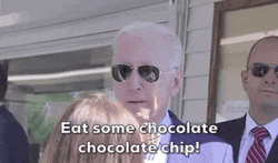 Biden Ice Cream Eat Some Chocolate Chips GIF