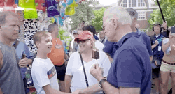 Biden Ice Cream Shaking Hands With The Kid GIF