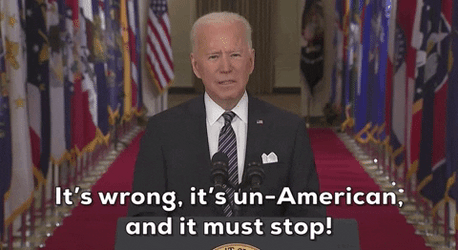 Biden Its Wrong It's Un American GIF