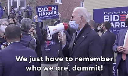 Biden Megaphone Talk GIF