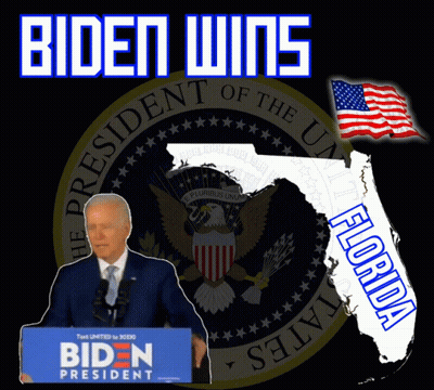 Biden Poster With Map Of Florida GIF