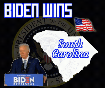 Biden Poster With Map Of South Carolina GIF