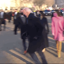 Biden Running To Shake Hands GIF