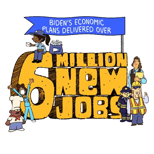 Biden's Economic Plans Create Jobs Sticker