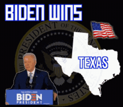 Biden Wins Texas Poster With Map GIF