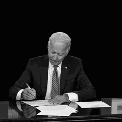 Biden Writing Inflation Reduction GIF