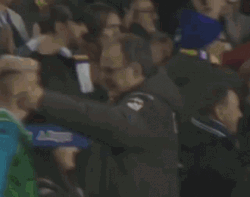 Bielsa Hugs Football Player GIF